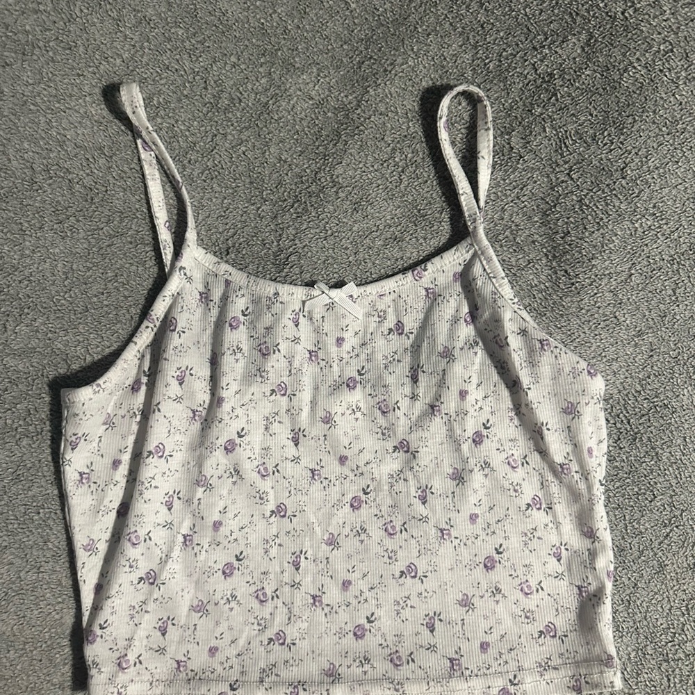 SHEIN Purple Floral Camisole Top